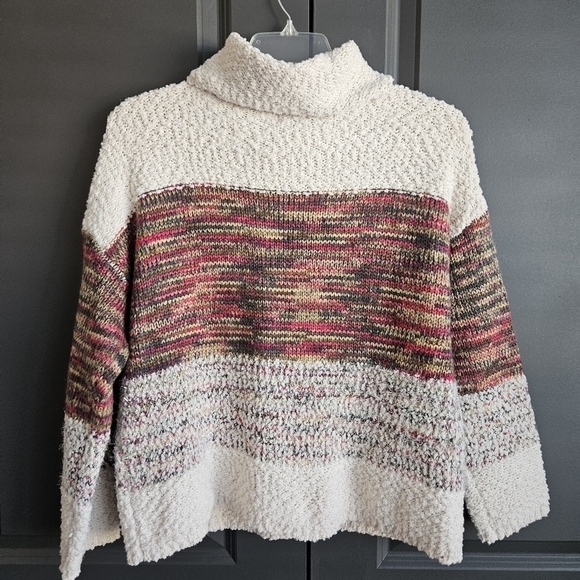 Adora embroidered textured cowlneck sweater Sz S/M - Picture 5 of 9